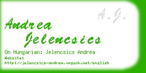 andrea jelencsics business card